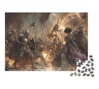 Fantasy Battle Scene Artwork Jigsaw Puzzles Puzzle for Adults Kids. 1000 Pieces Impossible Challenge Toy Educational Games Home Decoration for Adults& Kids Age 14 Years Up 38x26cm/1000pcs