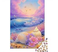 Fantasy Beach Scene 1000 Pc Eco-Friendly Paper Puzzle Adult Hobbyists Portable Mind Decompression Fun 38x26cm/1000pcs