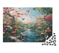 Fantasy Bird Paradise Year in Pictures 1000 Piece with Clean Edges Personalised Jigsaws for Mindfulness Activities for Adults in Hobby Kits 52x38cm/1000pcs