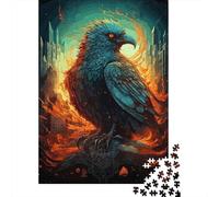 Fantasy Black Bird 1000 Piece Jigsaw Puzzle Paper Magic Castle Jigsaw Puzzle for Adults Relaxation Focus Home Gift Family 52x38cm/1000pcs