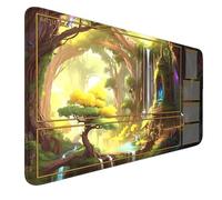 Fantasy Black Lotus TCG Playmat, 24 x 14 inches Game Mat for MTG Trading Card Inked Game Playmats Smooth Surface Battle Game Rubber Collection Cool 07