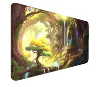 Fantasy Black Lotus TCG Playmat, 24 x 14 inches Game Mat for MTG Trading Card Inked Game Playmats Smooth Surface Battle Game Rubber Collection Cool 04