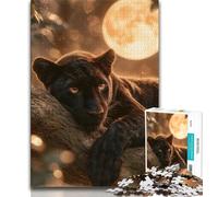 Fantasy Black Panther 1000 Piece Jigsaw Puzzle for Adults And Teenagers,Educational Games Wall Decoration Unique Birthday And Xmas Gifts (38x26cm)