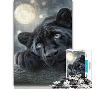 Fantasy Black Panther Jigsaw Puzzles for Teenagers 1000 Jigsaws,Challenging Game And Family Play Wall Decoration Unique Birthday And Xmas Gifts (38x26cm)