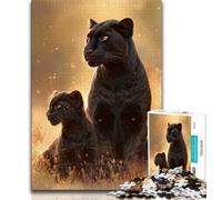 Fantasy Black Panther Puzzles for Adults 1000 Pieces,Challenging To Complete But Fun And Humorous Educational Game for Birthday 50x75cm