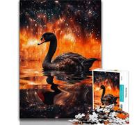 Fantasy Black Swan JigsawPuzzle 1000 Pieces for Adults,Challenging Game And Family Play for Is Ideal As A Gift for The Whole Family 50x75cm
