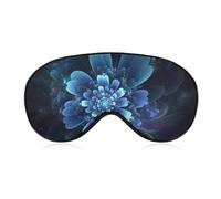 Fantasy Blue Flower Eye Mask, Side Sleeping Mask Light Blindfold Sleeping Mask Nose Pad and Elastic Band for Children Women and Men