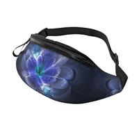 Fantasy Blue Flower Fanny Pack for Man Woman, Fashion Adjustable Chest Bag, Travel Sport Walking Waist Bag