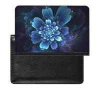 Fantasy Blue Flower Passport Cover Protector Rfid Blocking Passport Holder Id Card Holder Secure Travel Wallet Organizer for Passport Tickets Credit Cards, style, One Size