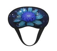 Fantasy Blue Flower Print Sleep Eye Mask Light Blocking Soft and Comfortable Night Eye Blinder for Women Men for Sleeping Travel Night Shift