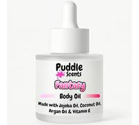 Fantasy Body Oil - 30ml in Frosted White Glass Bottle - With 4 Natural Oils - Perfume Scent - Branded Gift Box - Vegan Friendly - Puddle of Wax - Made in the UK