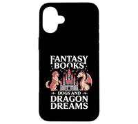 Fantasy Book Dogs And Dragon Dreams - Bookish Creatures Case for iPhone 16 Plus
