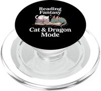 Fantasy Book Fun Tee Lover Cat Dragon Magical Stories PopSockets PopGrip for MagSafe