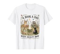 Fantasy Book Lover Reading Quote Woodland Animals Value Graphic T-Shirt