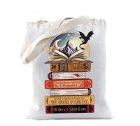 Fantasy Book Merchandise Dragon Shoulder Bag for Book Lovers Bookish Reader Literature Gift (Dragon Book)