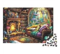Fantasy Book Nook Colourful Cozy Reading Nook 1000 Pieces Jigsaw Puzzles for Adults Fun Activity for Rainy Days 70x50cm/1000pcs