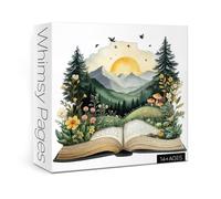 Fantasy Book Sunset Landscape Puzzles for Adults 1000 Pieces Nature, Flower Mushroom Forest Plant Art Jigsaw Puzzles, Impossible Hard Tree of Life Challenging Puzzle