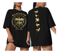 Fantasy Book T-Shirt Women Gragon Rider Shirts Graphic Tees Casual Short Sleeve Tops, Black-a, XL