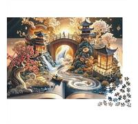 Fantasy Book World Jigsaw Puzzle Enchanted Cottage 1000 Pieces Eco-friendly Paper Extra-thick for Kids Beginners Educational Gift 38x26cm/1000pcs