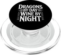 Fantasy Books Reading Time Dragons By Day Wine By Night PopSockets PopGrip for MagSafe