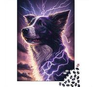 Fantasy Border Collie Puzzle Premium 100% Recycled Board Paper Rectangular Jigsaw Puzzle for Boy Or Girl 300pcs (40x28cm)