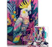 Fantasy Budgie 1000 Piece Jigsaw Puzzles for Adults,Help The Brain Exercise Addictive Toys to Cultivate Patience A Work of Art (38x26cm)