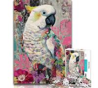 Fantasy Budgie Jigsaws Puzzles 1000 Pieces for Adults Gifts,Staycation Kill Time Every Piece Is Unique - Challenging Family Fun Game 38x26cm
