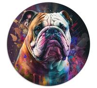 Fantasy Bulldog Jigsaw Puzzles for Adults 1000 Piece Difficult Puzzles for Adults Gift DIY Fun Suitable for Home Living Room Office Decoration 1000pcs (67.5x67.5cm)
