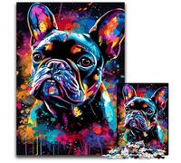Fantasy Bulldog Jigsaw Puzzles for Adults 1000 Piece Jigsaw Puzzles for Adults Interactive Family Game, Ideal, Family Activity Game 50x75CM/19.68x29.52inch