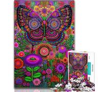 Fantasy Butterfly 1000 Piece Jigsaw Puzzle for Adults And Teenagers,Quiz Game Wall Decoration Unique Birthday And Xmas Gifts 38x26cm