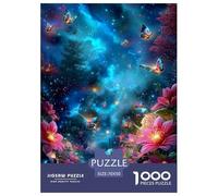 Fantasy Butterfly Puzzles 1000 Piece Challenge Toy Adults And Children Magical Flowers Puzzle Game Family Fun Jigsaws Puzzles Relaxing Time Home Decoration Gift 70x50cm/1000pcs