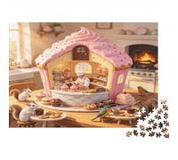 Fantasy Cake House Kitchen 1000 Piece Jigsaw Puzzle Paper Material for Adults Cozy Home Bakery Scene Focus 38x26cm/1000pcs