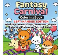 Fantasy Carnival Coloring Book Left-Handed Edition: Whimsical Animal-Eared Characters, Magical Rides, and Enchanting Festival Scenes