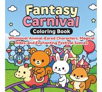 Fantasy Carnival Coloring Book: Whimsical Animal-Eared Characters, Magical Rides, and Enchanting Festival Scenes