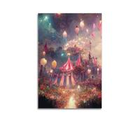 Fantasy Carnival Wall Art, Artistic Print, Fantasy Poster, Unique Canvas Picture, Artistic Decor for Living Room Bedroom Study Artistic Wall Mural Modern Hanging Decor Poster12x18inch(30x45cm)