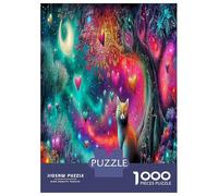 Fantasy Castle 1000 Piece Kitten in The Psychedelic Universe Starry Sky Jigsaw Puzzles for Puzzles 1000 Pieces Jigsaw for Adults for Adult Challenging Educational Games Gifts for Men, 38x26cm/1000pcs
