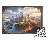 Fantasy Castle Divided Landscape 1000 Piece Jigsaw Puzzle Paper for Adults Scenic Split Puzzle Game Family Relax Decor Gift 70x50cm/1000pcs