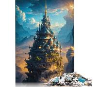 Fantasy Castle Floating 500 Piece Jigsaw Puzzles for Adults Jigsaw Puzzle 500 Pieces Jigsaws Adults Puzzles Gifts 500pcs (52x38cm)