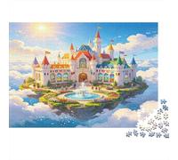 Fantasy Castle in the Sky 1000 Piece Jigsaw Puzzle Paper for Adults Magical Cloud Scene Puzzle Game for Family Home Decoration Stress Relief 38x26cm/1000pcs