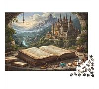 Fantasy Castle Jigsaw Puzzle 1000 Piece Recycled Paper for Adults Puzzle for Adults Impossible Hard Challenging Game Fun Home Present Great Gift for Men Women 52x38cm/1000pcs