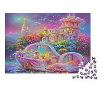 Fantasy Castle Jigsaw Puzzle 1000Pc Recycled Paper for Adults Puzzle for Adults Hard Difficult Challenging Game Fun Home Present Great Gift Idea 52x38cm/1000pcs