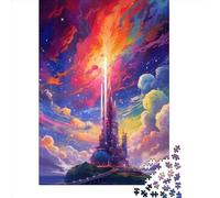 Fantasy Castle The Island 1000 Pieces Paper Puzzles for Adults Jigsaw Puzzles Educational Game Challenge Toy 1000pcs (38x26cm)