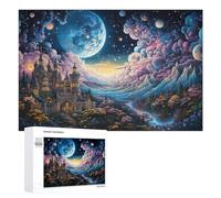 Fantasy Castle Under A Starry Sky - Adult Picture Puzzle, 1000 PCS, Creative Indoor Hobby - for A Rewarding Weekend Challenge