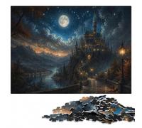 Fantasy Castle Under Moonlight Wooden Puzzle 1000 Pieces