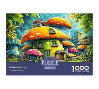 Fantasy Castle Under Neon Sky Jigsaw Puzzle 1000-Piece for Adults & Kids, Challenging Home Decoration Gift 70x50cm/1000pcs