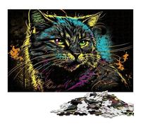 Fantasy Cat 1000-Piece Jigsaw Puzzle cardboard Jigsaw Puzzles for Adults Challenging Brain Teaser - Relaxing Toy for Teenagers 26X38CM/10.23x14.96inch