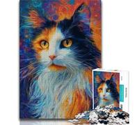 Fantasy Cat 1000 Piece Jigsaw Puzzle for Adults Teens,Learning Educational Toys Family Games Birthday Present,Gifts 38x26cm
