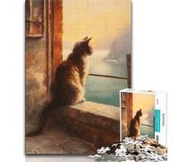 Fantasy Cat 1000 Piece Jigsaw Puzzles for Teenagers Gifts,Educational Games Home Decoration Deal As Gifts for The Whole Family (75x50cm)