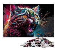 Fantasy Cat 1000Pc Adults Jigsaw Puzzle cardboard Jigsaw Perfect Home Or Office Decor, Ideal 26X38CM/10.23x14.96inch