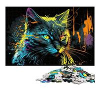 Fantasy Cat Adult Jigsaw Puzzles 1000 Pieces cardboard Puzzles Brain Teaser Game for Teenagers, Perfect 26X38CM/10.23x14.96inch